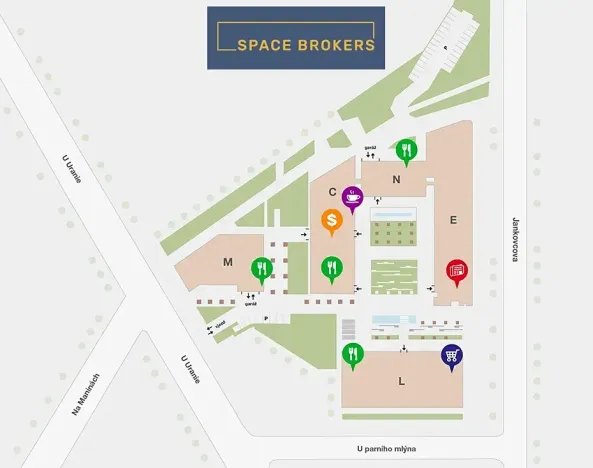 Pronájem kanceláře, Praha - Holešovice, Jankovcova, 620 m2