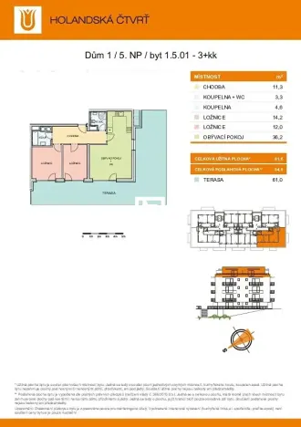 Pronájem bytu 3+kk, Olomouc, Aloise Rašína, 85 m2