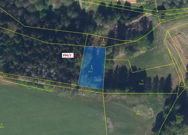 Dražba lesa, Ohnišov, 978 m2