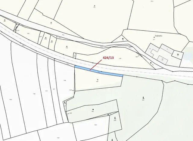 Dražba pozemku, Nerestce, 392 m2