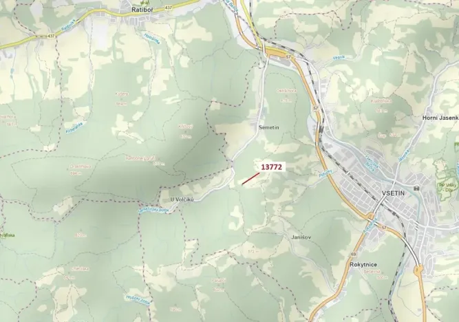 Dražba louky, Vsetín, 404 m2