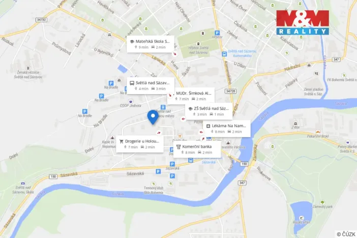 Pronájem bytu 2+kk, Světlá nad Sázavou, Na Sídlišti, 35 m2