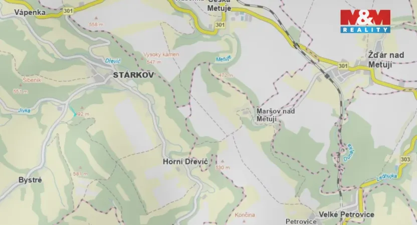 Prodej lesa, Stárkov, 640 m2