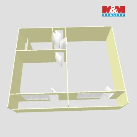 Pronájem bytu 1+1, Most, Růžová, 36 m2