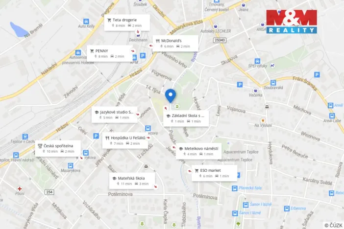 Pronájem bytu 3+1, Teplice, Palackého, 79 m2