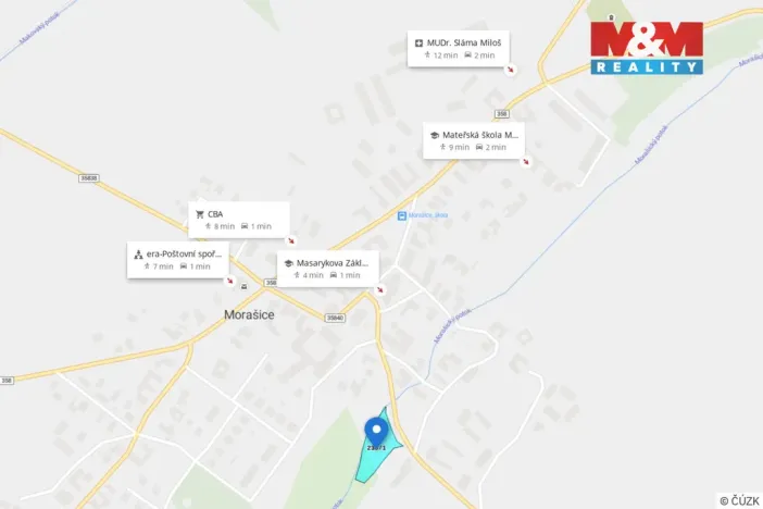 Prodej pozemku pro bydlení, Morašice, 2616 m2