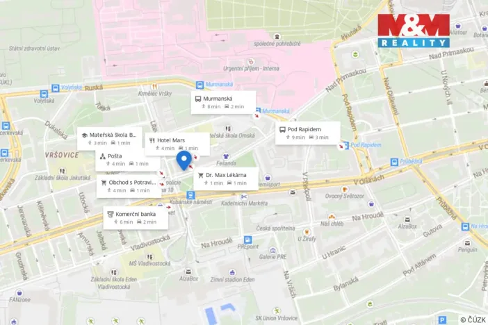 Prodej obchodního prostoru, Praha - Vršovice, Kubánské náměstí, 133 m2