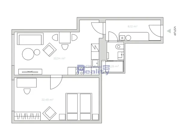 Pronájem bytu 2+kk, Pardubice, Staňkova, 58 m2