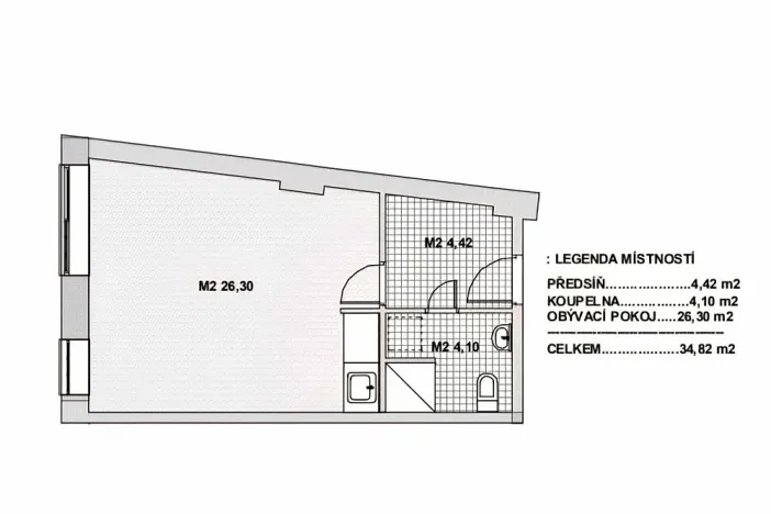Pronájem bytu 1+kk, Brno, Svitavské nábřeží, 34 m2