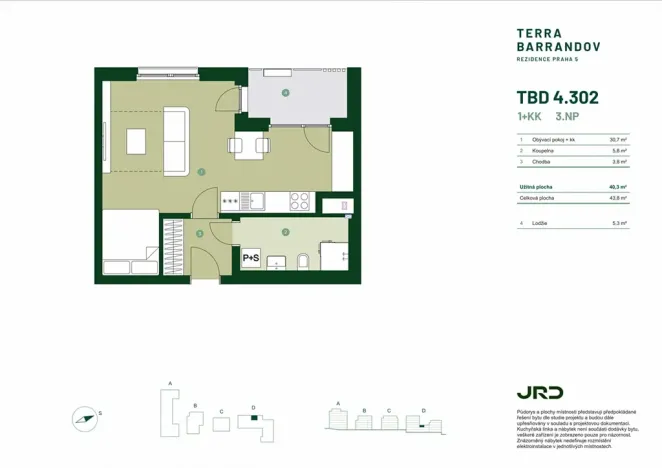 Prodej bytu 1+kk, Praha - Hlubočepy, Silurská, 44 m2