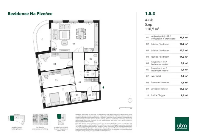 Prodej bytu 4+kk, Praha - Smíchov, Nádražní, 111 m2