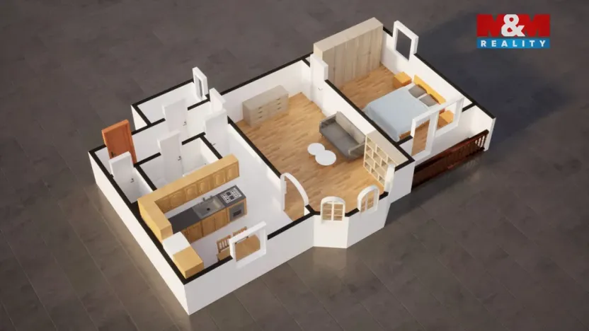 Pronájem bytu 2+1, Kosmonosy, Jizerská, 67 m2