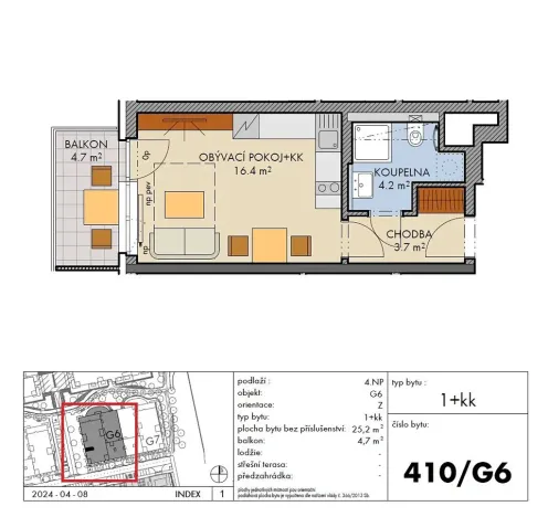 Prodej bytu 1+kk, Praha - Dolní Měcholupy, Honzíkova, 25 m2