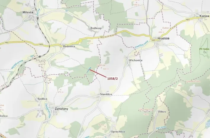 Dražba lesa, Milavče, 5152 m2