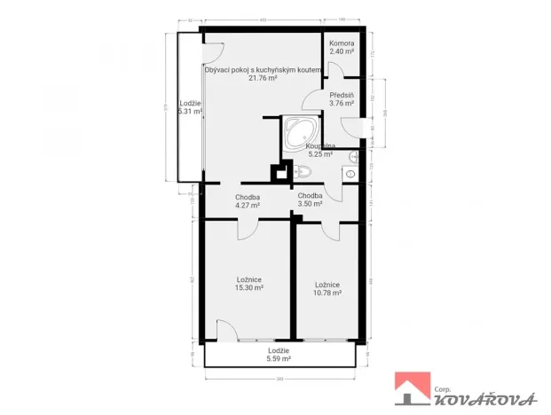 Prodej bytu 3+kk, Štětí, 80 m2