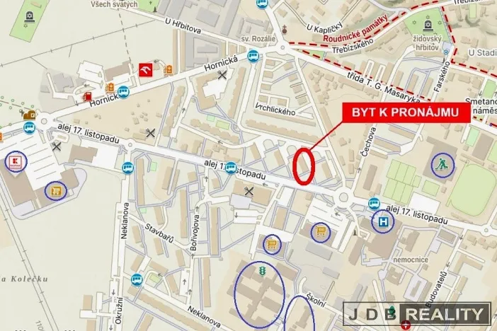 Pronájem bytu 1+1, Roudnice nad Labem, Alej 17. listopadu, 28 m2