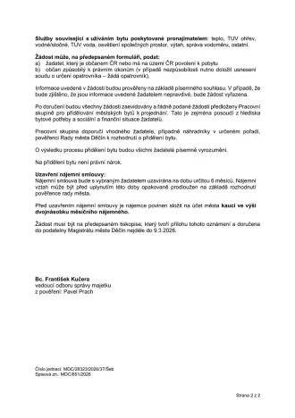 Pronájem bytu 1+1, Děčín, Dvořákova, 33 m2