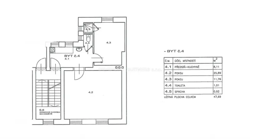 Prodej bytu 2+1, Brno, Bulharská, 47 m2
