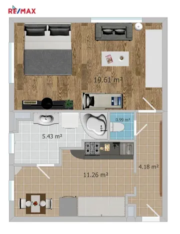 Prodej bytu 1+1, Brandýs nad Labem-Stará Boleslav, Brázdimská, 45 m2