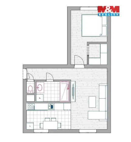 Pronájem bytu 2+1, Český Těšín, Tovární, 50 m2