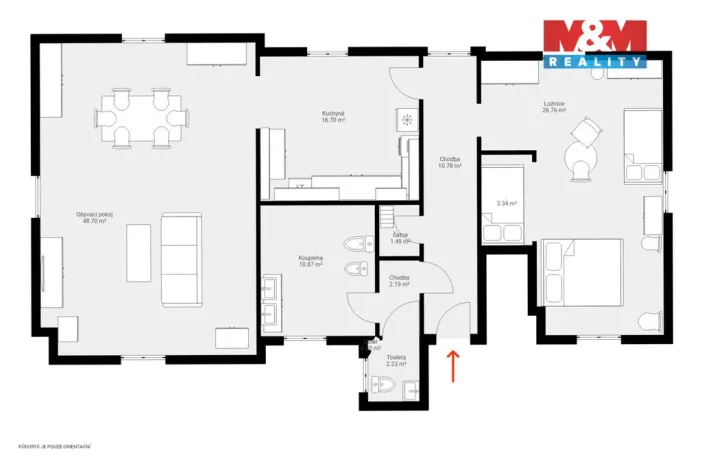 Pronájem bytu 2+1, Mnichov - Vranov, 125 m2