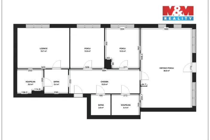 Prodej bytu 4+kk, Slaný, Kybalova, 120 m2