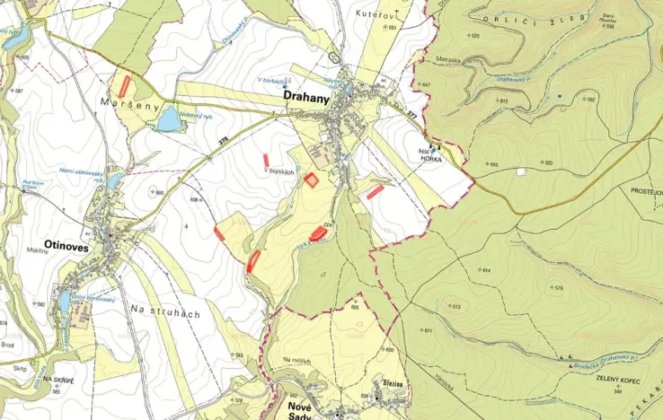 Prodej pole, Drahany, 16415 m2