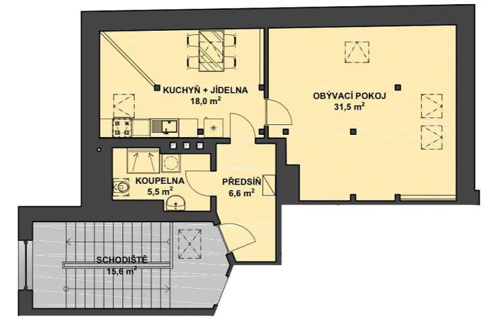 Pronájem bytu 1+1, Jablonec nad Nisou, Lípová, 61 m2