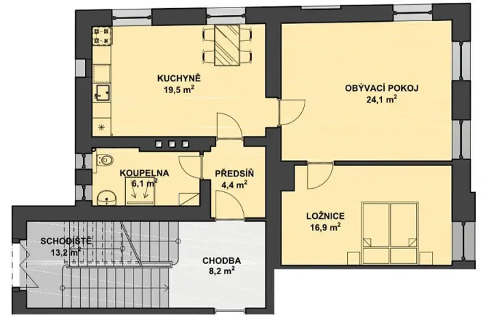 Pronájem bytu 3+kk, Jablonec nad Nisou, Lípová, 70 m2
