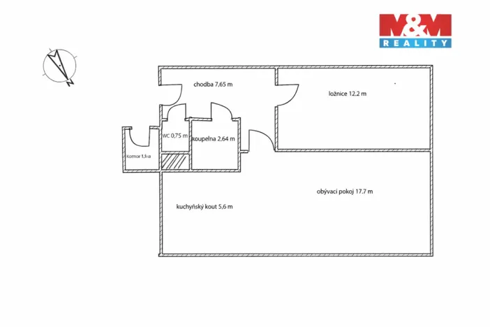 Prodej bytu 2+kk, Praha - Strašnice, Královická, 48 m2