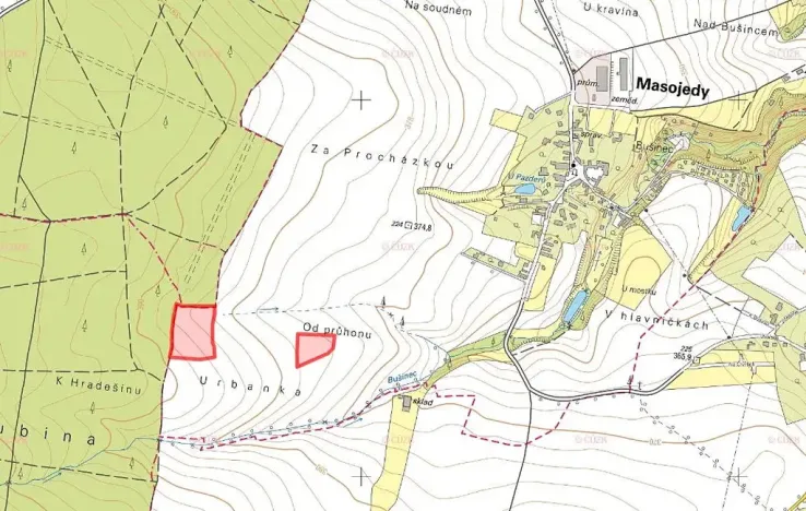 Prodej pole, Masojedy, 21338 m2