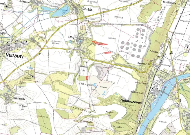 Prodej pole, Uhy, 25049 m2