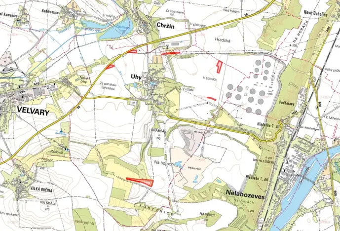 Prodej pole, Uhy, 30014 m2