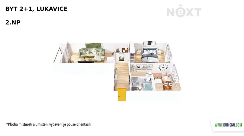 Pronájem bytu 2+1, Lukavice, 64 m2