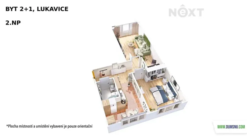 Pronájem bytu 2+1, Lukavice, 64 m2