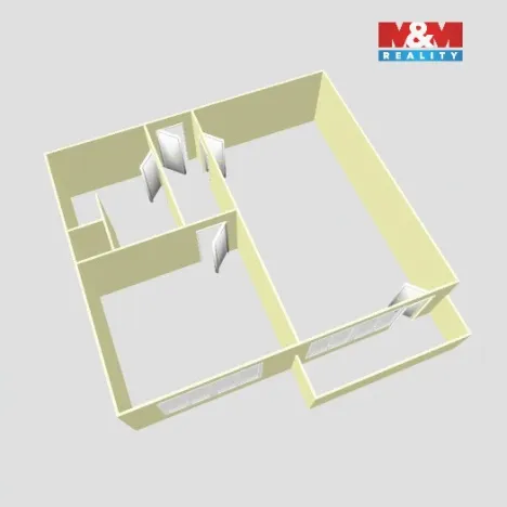 Prodej bytu 1+1, Napajedla, Nábřeží, 41 m2