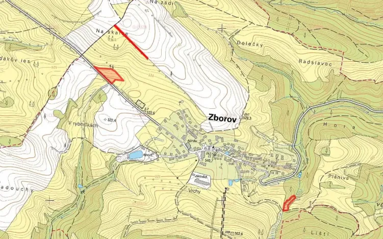 Prodej louky, Zborov, 9806 m2