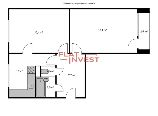 Prodej bytu 1+kk, Jičín, Na jihu, 55 m2
