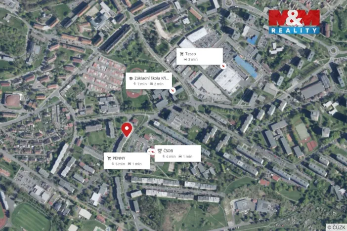 Pronájem bytu 2+1, Sokolov, Závodu míru, 50 m2