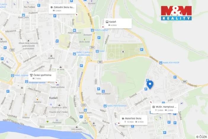 Pronájem bytu 1+1, Kadaň, Obránců míru, 39 m2