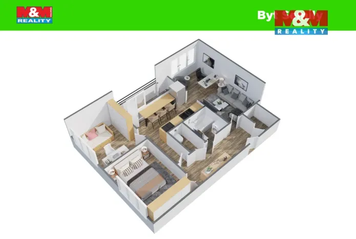 Prodej bytu 3+1, Semily - Podmoklice, Jižní, 55 m2