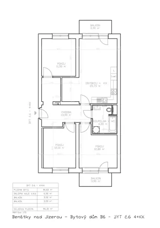 Prodej bytu 4+kk, Benátky nad Jizerou, Marie Krupičkové, 96 m2