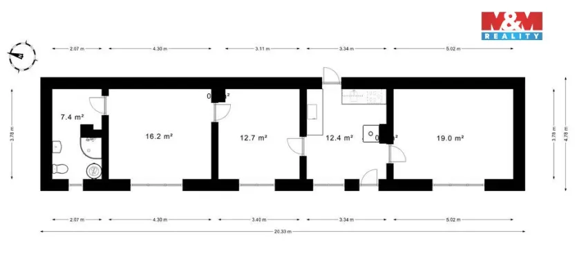 Prodej rodinného domu, Mcely, 67 m2