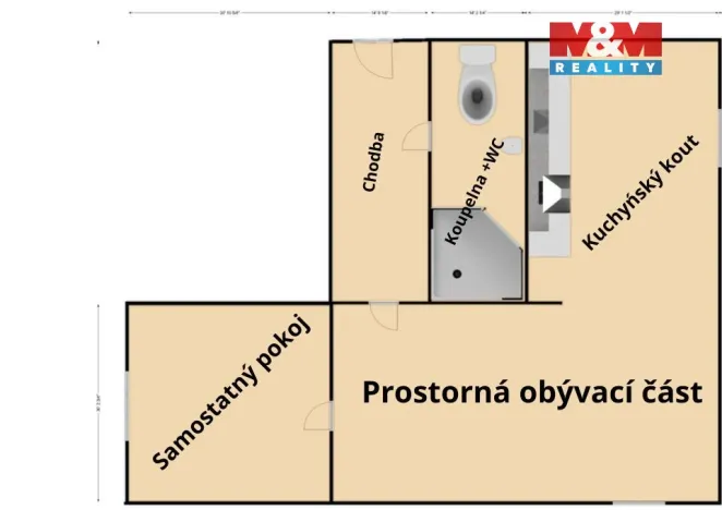 Pronájem bytu 2+kk, Jihlava, Pavlovova, 56 m2