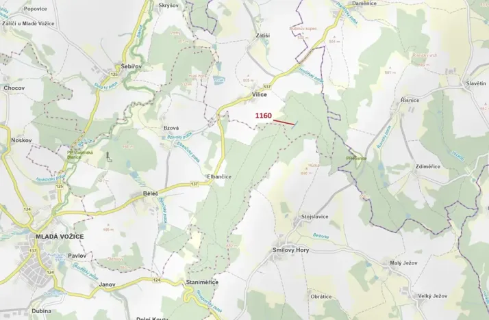 Dražba lesa, Vilice, 2693 m2