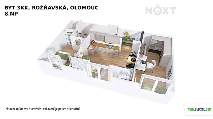 Prodej bytu 3+kk, Olomouc, Rožňavská, 43 m2