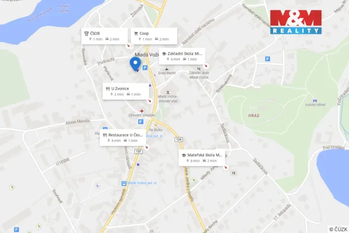 Prodej činžovního domu, Mladá Vožice, Žižkovo náměstí, 597 m2