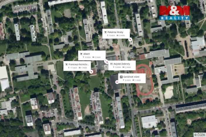 Pronájem garáže, Pardubice, kpt. Bartoše, 17 m2