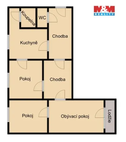 Prodej bytu 3+1, Pelhřimov, Osvobození, 73 m2