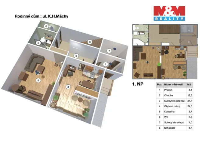 Prodej rodinného domu, Jirkov, K. H. Máchy, 246 m2